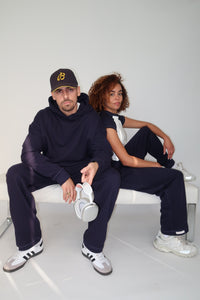 Angie Straight Joggers in Navy