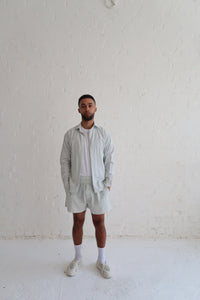 Sage Stripe Linen Shirt