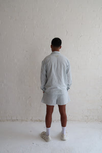 Sea Stripe Linen Boxer Shorts