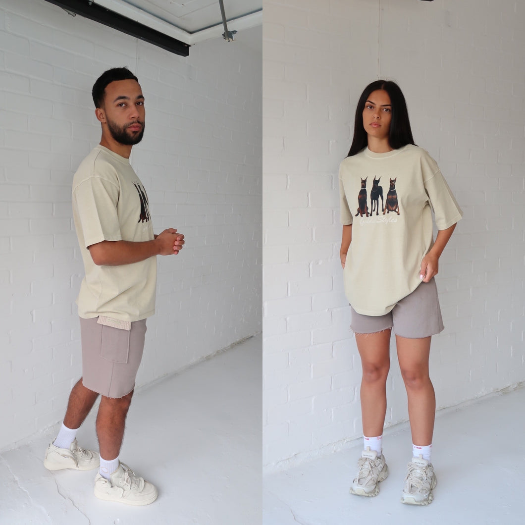 Doberman Tee in Beige