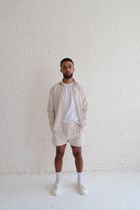 Sand Stripe Linen Boxer Shorts